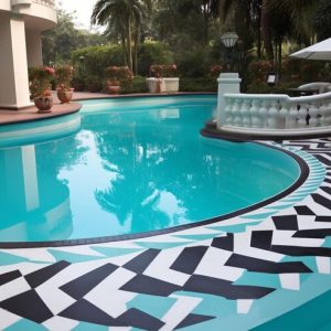 geometrical shaped design pool