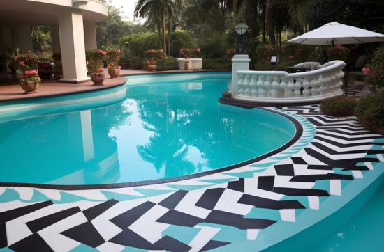 geometrical shaped design pool