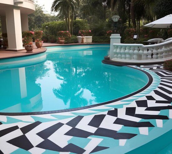 geometrical shaped design pool