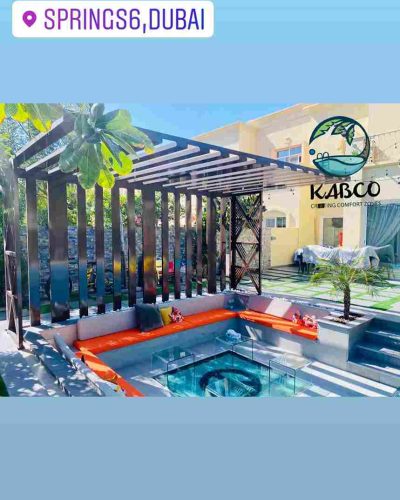 Outdoor villa seating area