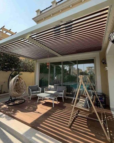 Warm wood textured porcelain