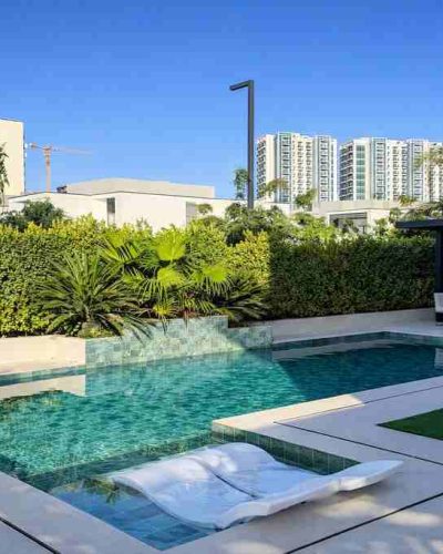 luxury swimming pool finished with premium Sukabumi tiles